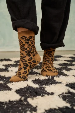 New JoJo - Cotton Socks in Leopard Print All Accessories|Socks