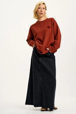 Online Kai - Midweight Cosy Loop Back Cotton Sweatshirt in Hazel All Tops & Tees|All Outerwear & Knitwear