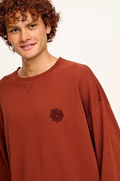 Online Kai - Midweight Cosy Loop Back Cotton Sweatshirt in Hazel All Tops & Tees|All Outerwear & Knitwear