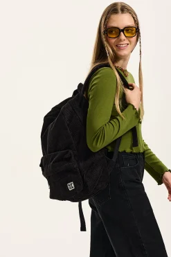 Discount Kellie - Skater Corduroy Backpack in Black All Accessories|Bags & Purses