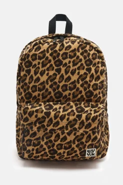 Fashion Kellie - Skater Corduroy Backpack in Leopard Print All Accessories|Bags & Purses