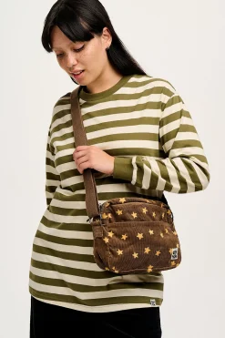 Sale Kenny - Long Sleeve Skater Cotton Tee in Green & Ecru Stripe All Tops & Tees|Long Sleeve Tops