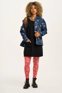 Fashion Layla - Mini Denim Dress in Washed Black All Dresses & Skirts