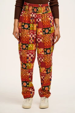 New L.E. Alexa - Cotton Trousers in Artist Print by Namrata Kumar All Bottoms|Trousers