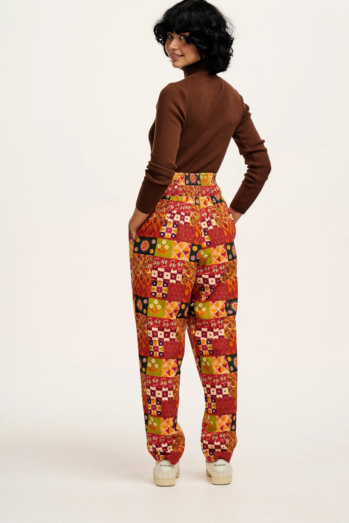 New L.E. Alexa - Cotton Trousers in Artist Print by Namrata Kumar All Bottoms|Trousers