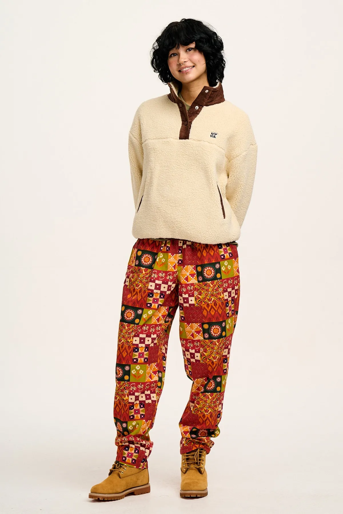 New L.E. Alexa - Cotton Trousers in Artist Print by Namrata Kumar All Bottoms|Trousers