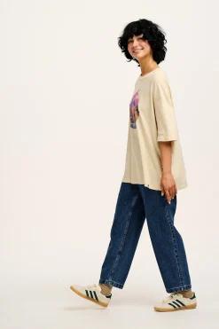 Best L.E. Benny - Oversized Cotton Tee in Artist Print by Rohan Dahotre All Tops & Tees|Short Sleeve Tops
