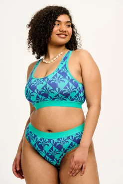 Clearance L.E. Iona - Racer Back Cotton & Bamboo Crop Top in Artist Print by Tara Khorzad All Tops & Tees|All Underwear