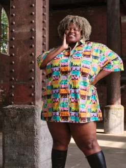 Online L.E. Murphy - Cotton Jacket in Baring All Print All Tops & Tees|All Outerwear & Knitwear