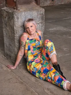 New L.E. Original - Twill Dungaree in Baring All Print All Dungarees|The Original - Tapered