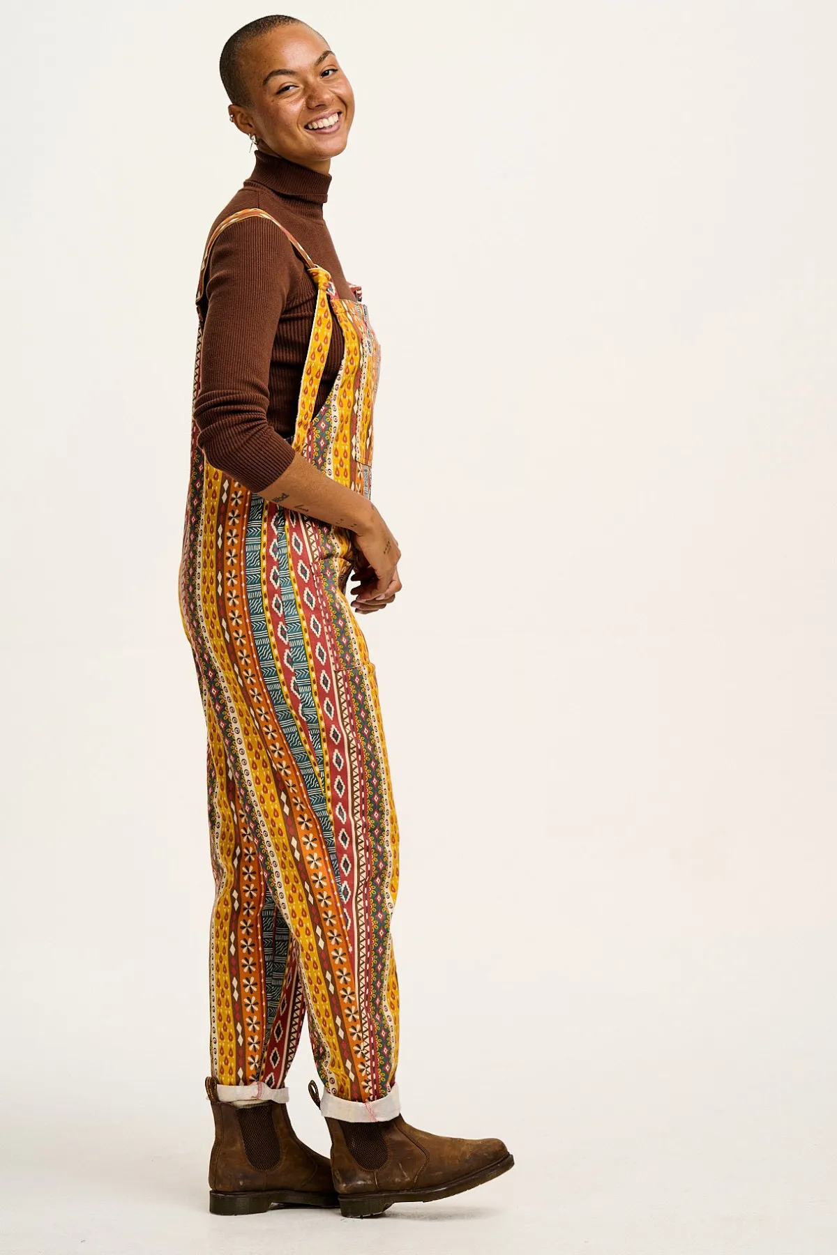 Outlet L.E. Original - Twill Dungarees in Artist Print by Chaaya Prabhat All Dungarees|The Original - Tapered