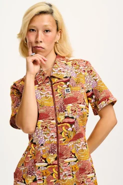 Outlet L.E. Ragan - Cotton Jumpsuit in Artist Print by Caroline Clark All Jumpsuits