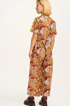 Outlet L.E. Ragan - Cotton Jumpsuit in Artist Print by Caroline Clark All Jumpsuits