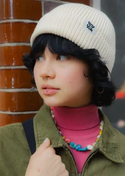 Fashion Luca - Cotton Beanie in Cream All Accessories|Hats & Hair