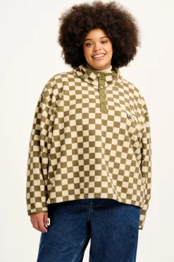 Best Maddison - Fleece in Pistachio & Cream Checkerboard Print All Outerwear & Knitwear