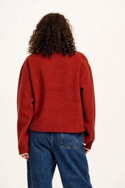 Hot Maddison - Fleece in Red Henna & Ecru All Outerwear & Knitwear|Fleeces