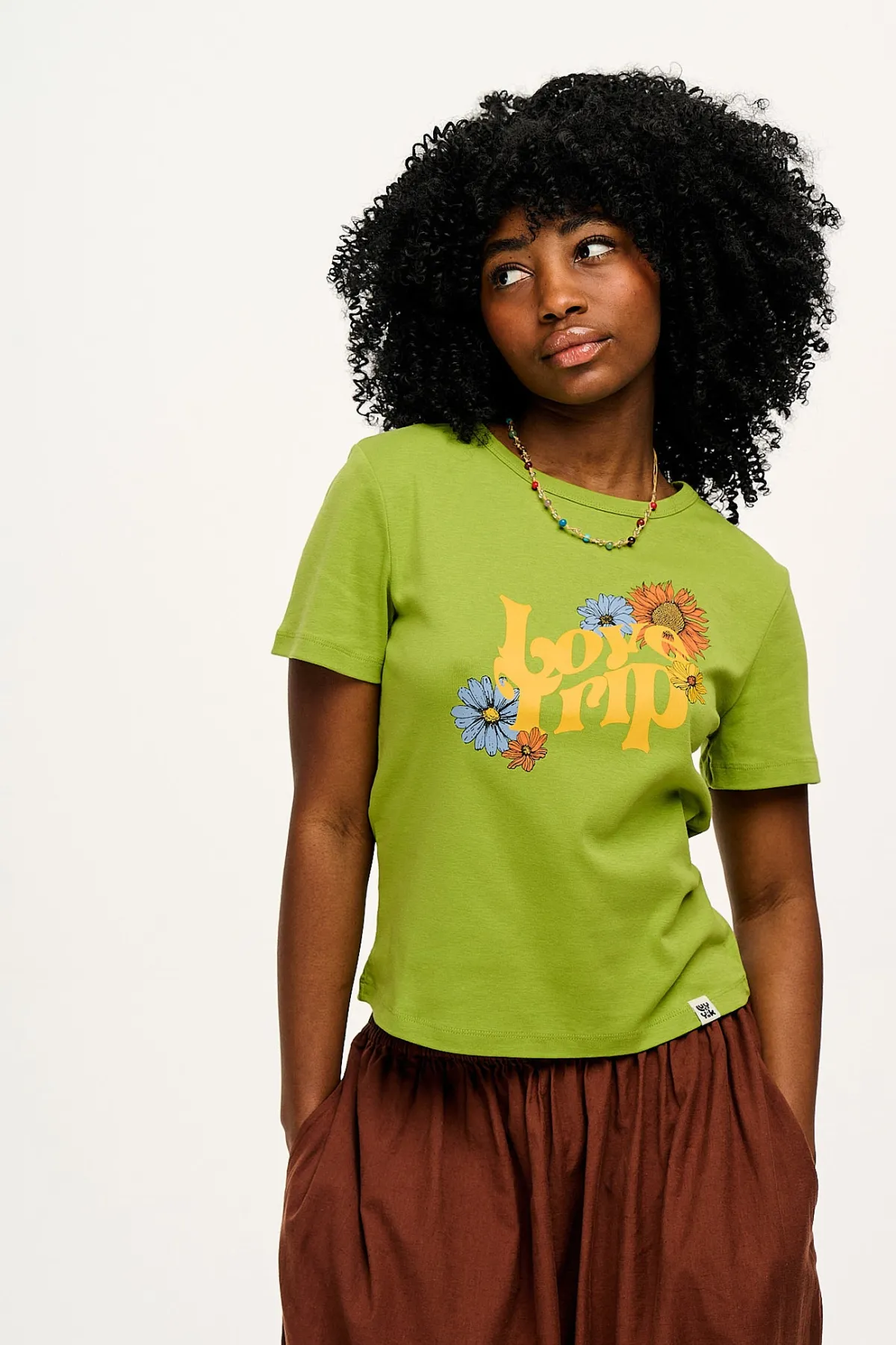 Fashion Maya - Cotton Tee in Love Trip Print All Tops & Tees|Short Sleeve Tops