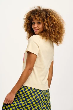 Sale Maya - Cotton Tee in Peace and Love Print All Tops & Tees|Short Sleeve Tops