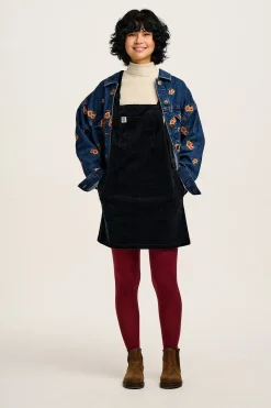 Hot Mini Pini - Corduroy Dress in Black All Dresses & Skirts
