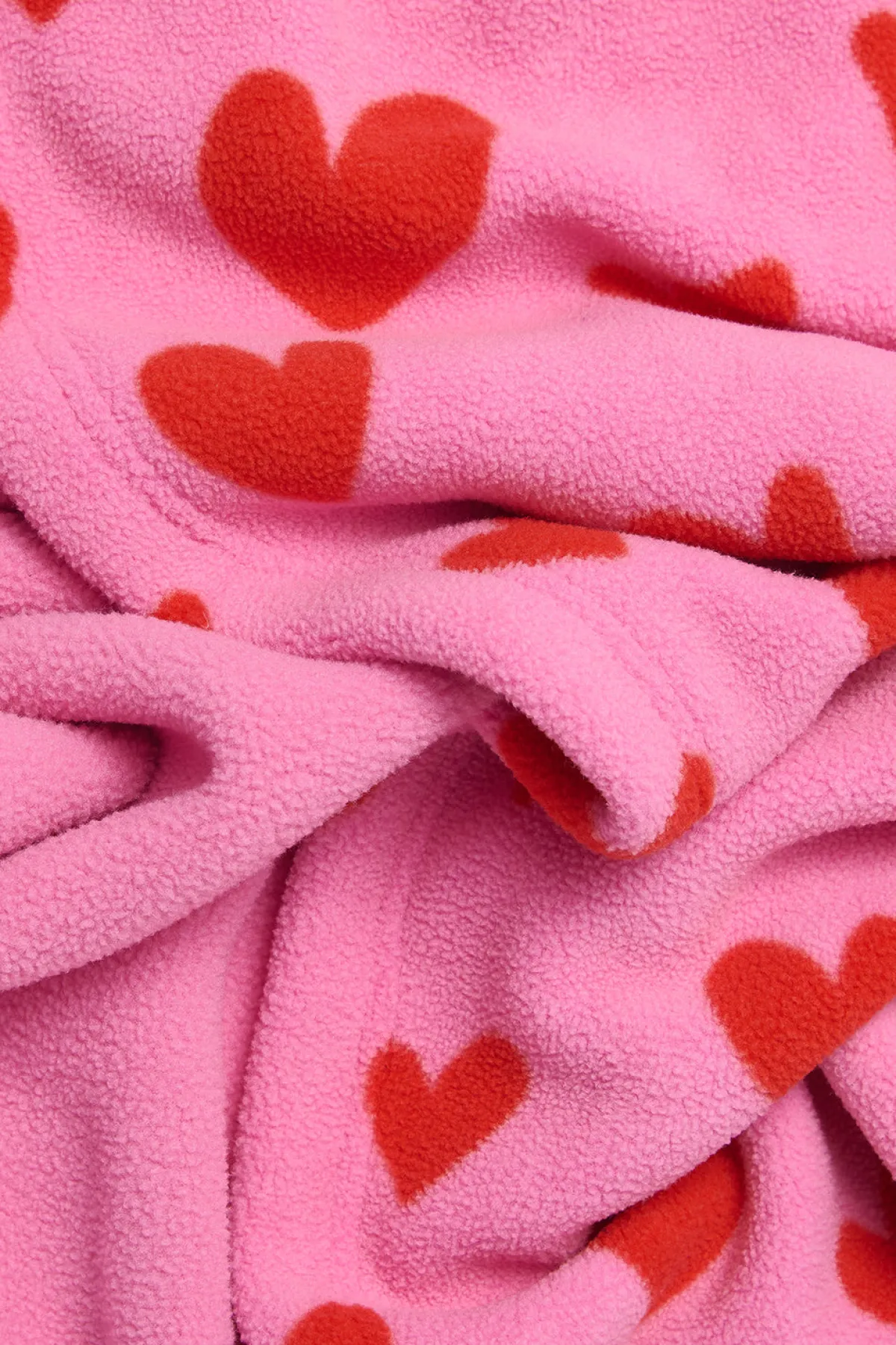 Fashion Ola - Polar Fleece Scarf in Pink Heart Cupid Print All Accessories|Scarves