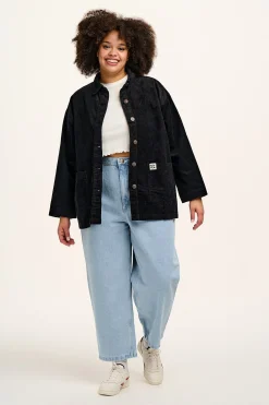 Discount Olly - Corduroy Jacket in Black All Outerwear & Knitwear|Jackets