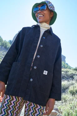 Discount Olly - Corduroy Jacket in Black All Outerwear & Knitwear|Jackets
