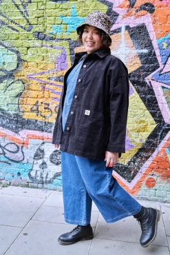Discount Olly - Corduroy Jacket in Black All Outerwear & Knitwear|Jackets