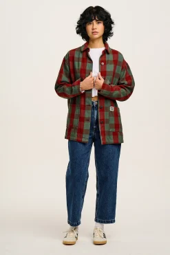 Hot Olly - Twill Jacket in Green & Red Houston Tartan Print All Outerwear & Knitwear|Jackets