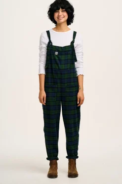 Sale Original - Brushed Cotton Dungarees in Blue & Green Wilderness Tartan All Dungarees|The Original - Tapered