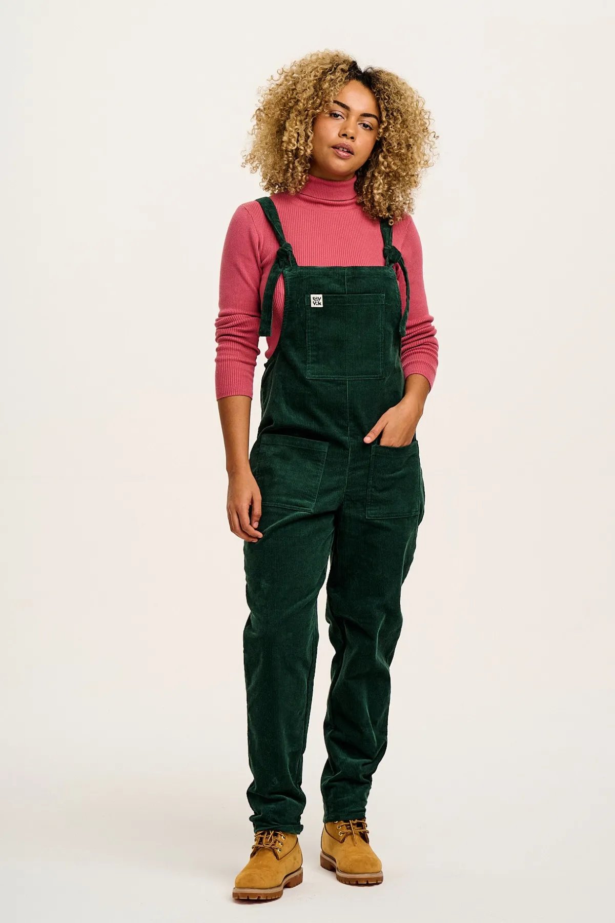 Discount Original - Corduroy Dungarees in Posy Green All Dungarees|Tall Range