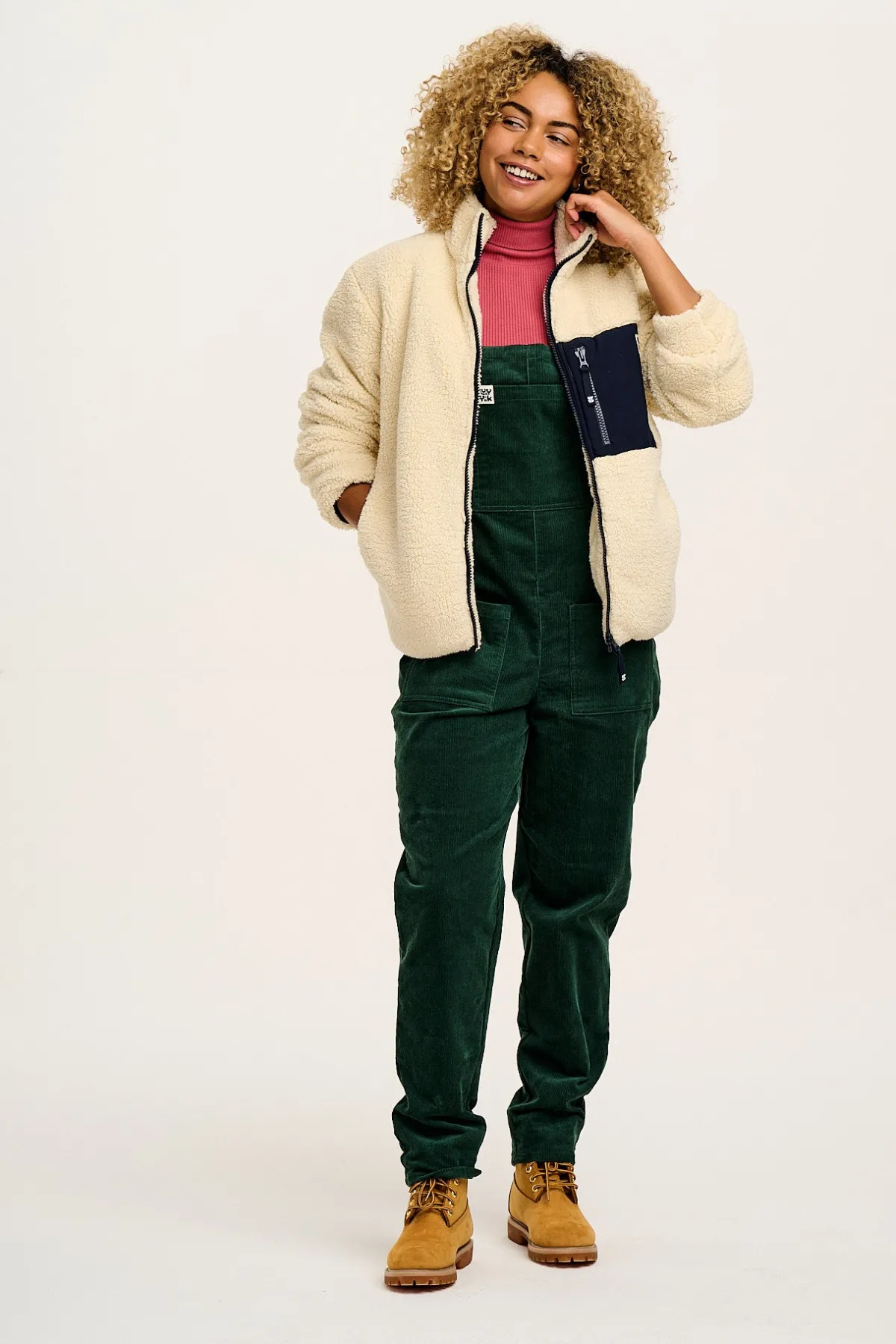 Discount Original - Corduroy Dungarees in Posy Green All Dungarees|Tall Range