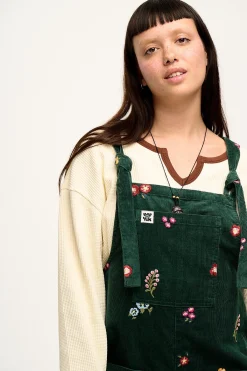Hot Original - Corduroy Dungarees with Bella Embroidery All Dungarees|The Original - Tapered