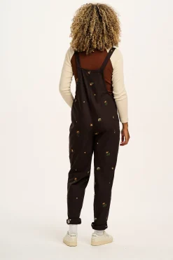 Discount Original - Cotton Dungarees in Brown with Clara Embroidery All Dungarees|The Original - Tapered