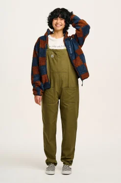Hot Original - Cotton Dungarees in Dark Olive All Dungarees|Workwear Dungarees