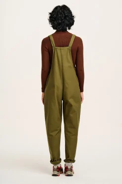 Hot Original - Cotton Dungarees in Dark Olive All Dungarees|Workwear Dungarees