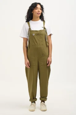 Hot Original - Cotton Dungarees in Dark Olive All Dungarees|Workwear Dungarees