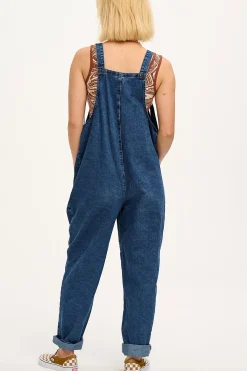 Fashion Original - Denim Dungarees in Mid Wash Blue All Dungarees|All Workwear