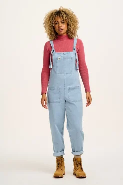 Best Original - Denim Dungarees in Light Wash Blue All Dungarees|The Original - Tapered