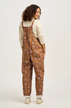 Best Original - Twill Dungaree in Meryl Check Print All Dungarees|The Original - Tapered
