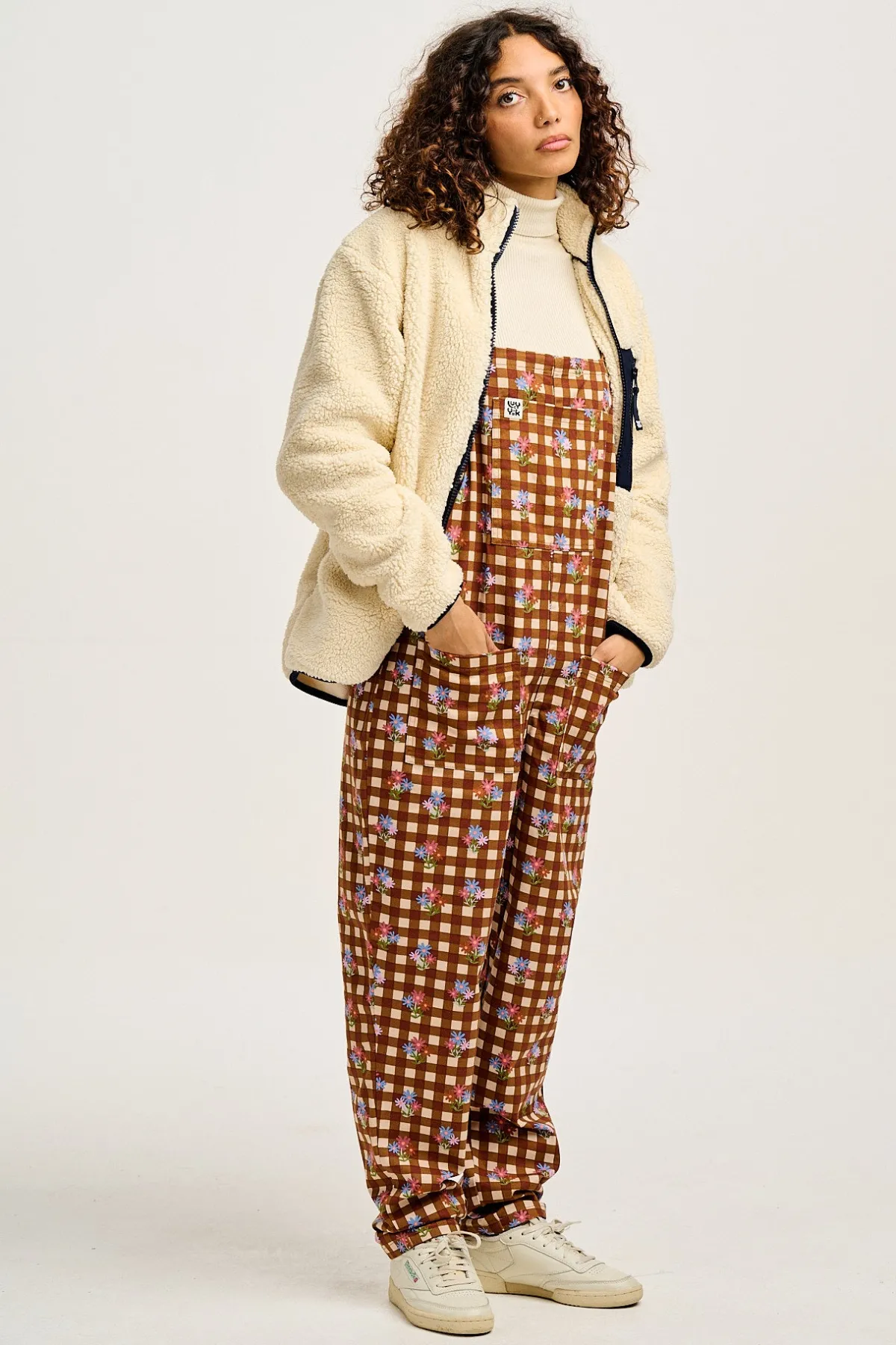 Best Original - Twill Dungaree in Meryl Check Print All Dungarees|The Original - Tapered