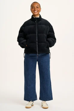 Sale Paloma - Corduroy Puffer Jacket in Black All Outerwear & Knitwear|Jackets