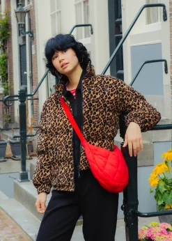 Discount Paloma - Corduroy Puffer Jacket in Leopard Print All Outerwear & Knitwear|Jackets