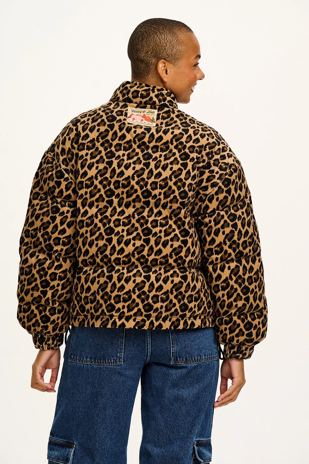 Discount Paloma - Corduroy Puffer Jacket in Leopard Print All Outerwear & Knitwear|Jackets