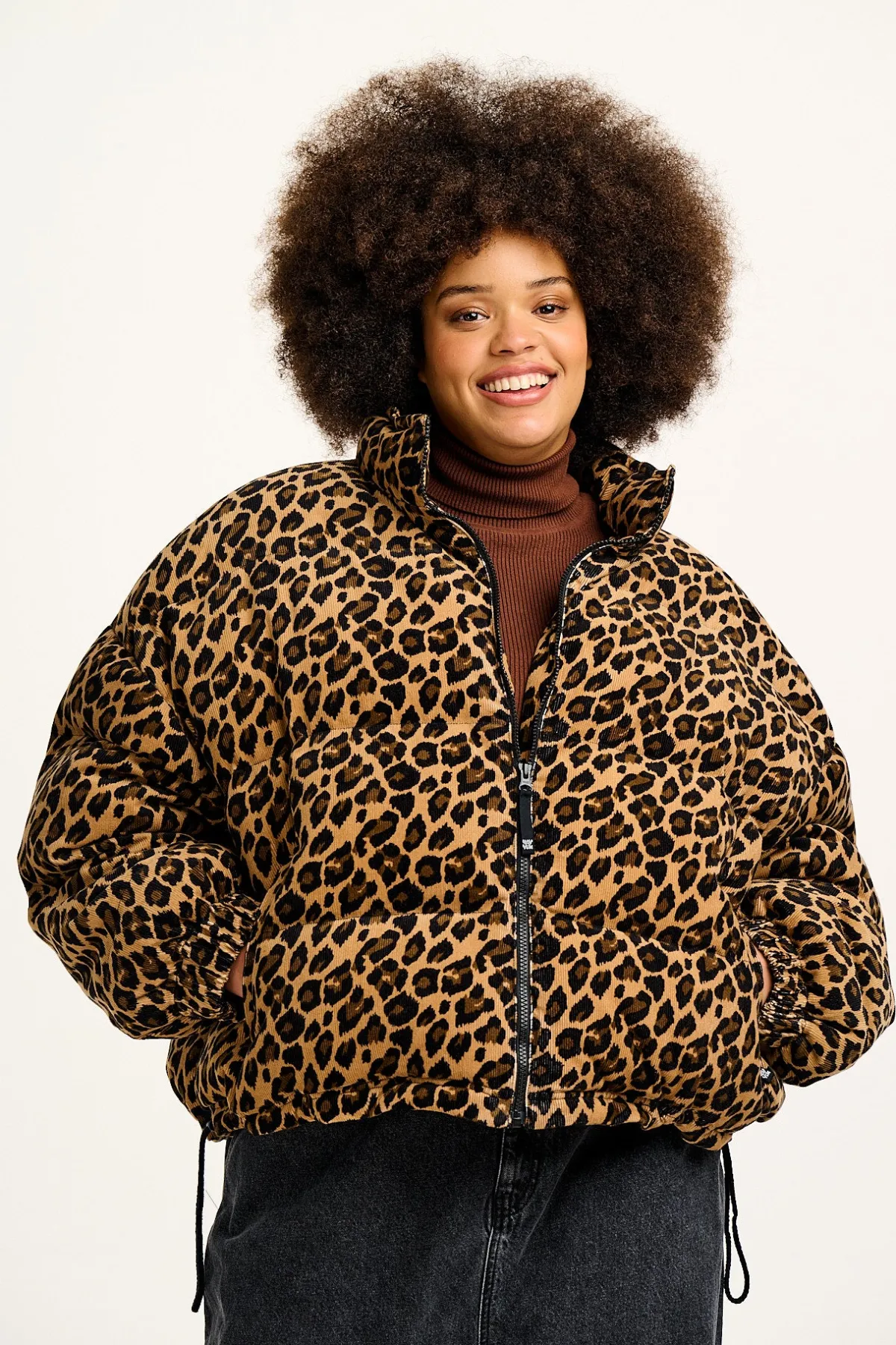 Discount Paloma - Corduroy Puffer Jacket in Leopard Print All Outerwear & Knitwear|Jackets
