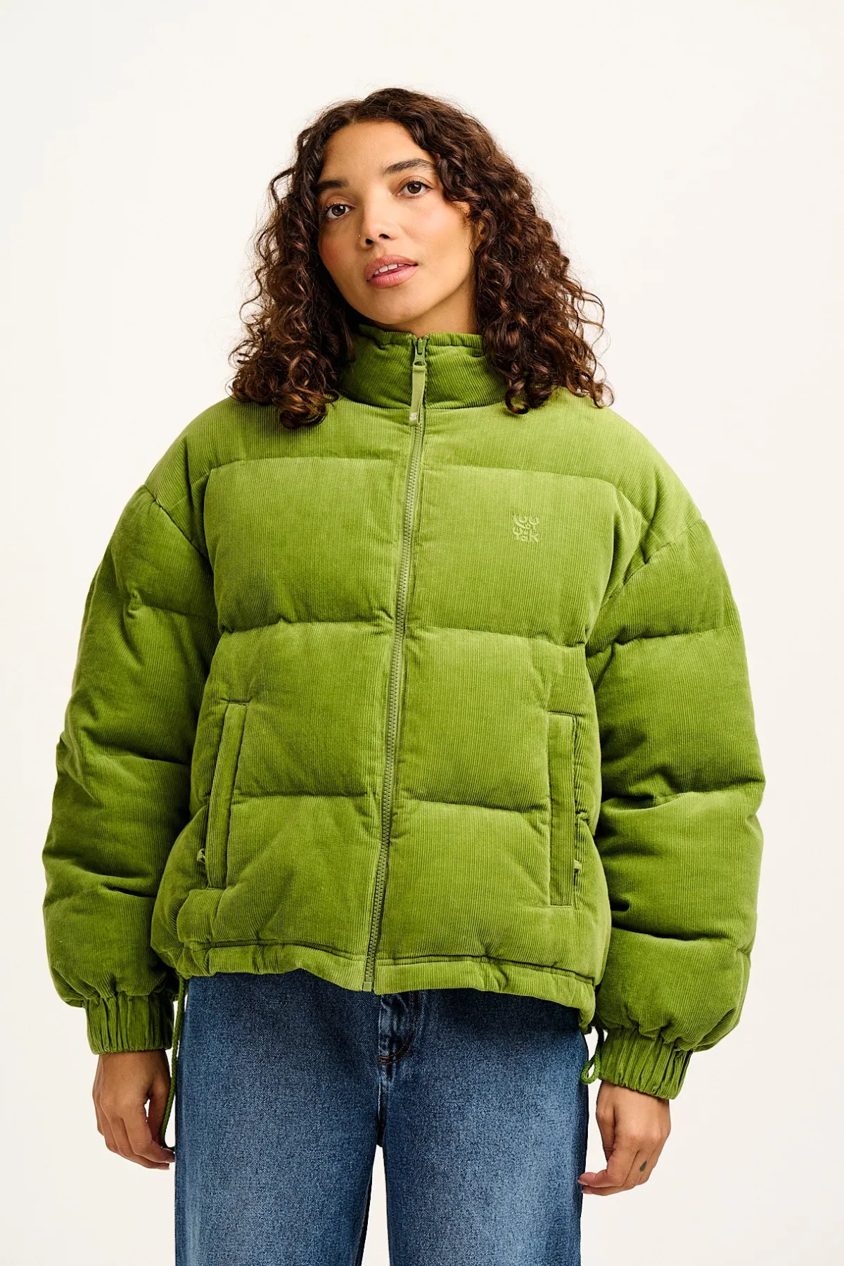 Online Paloma - Corduroy Puffer Jacket in Leaf Green All Outerwear & Knitwear|Jackets