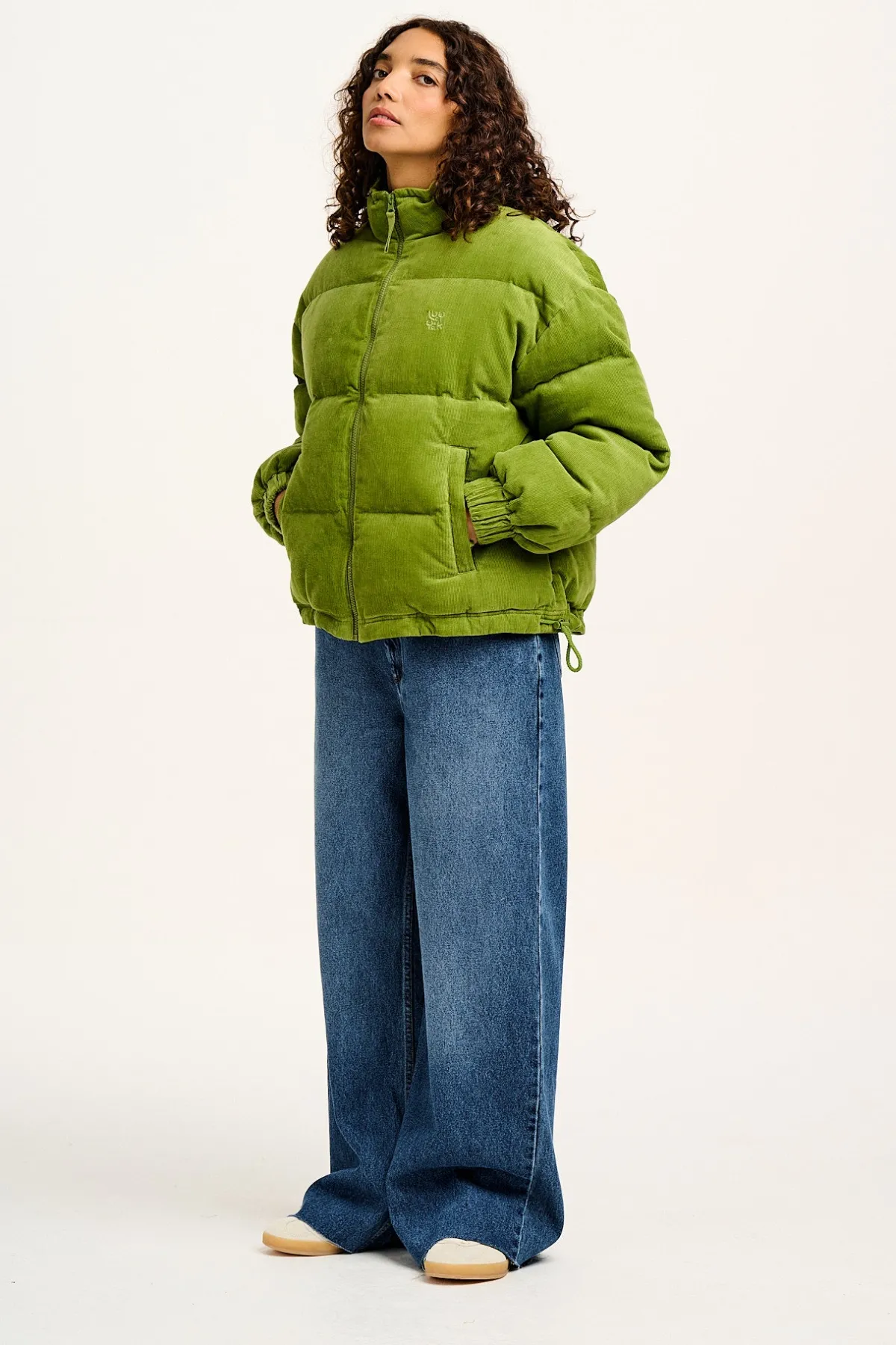 Online Paloma - Corduroy Puffer Jacket in Leaf Green All Outerwear & Knitwear|Jackets