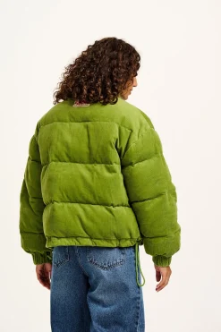 Online Paloma - Corduroy Puffer Jacket in Leaf Green All Outerwear & Knitwear|Jackets
