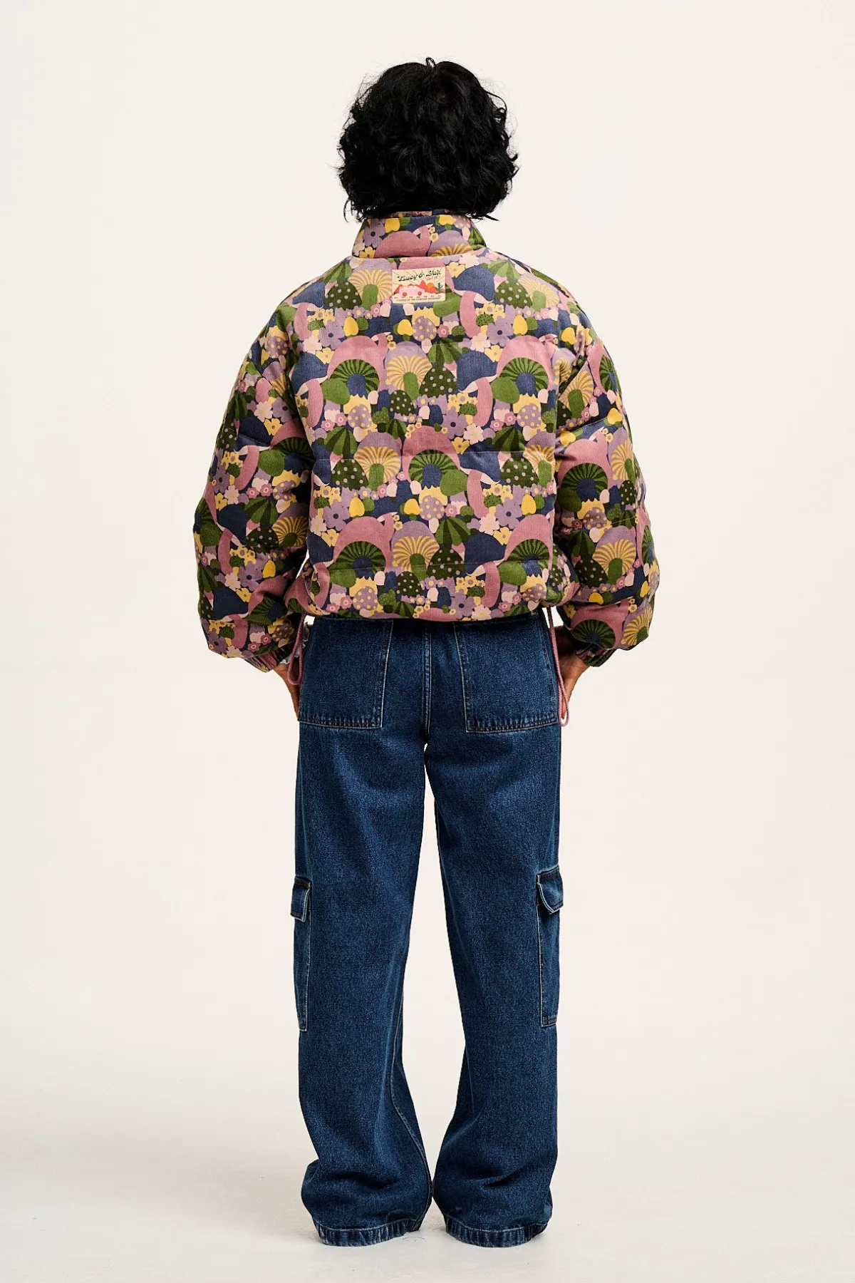Hot Paloma - Corduroy Puffer Jacket in Portobella Mushroom Print All Outerwear & Knitwear|Jackets