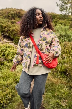 Hot Paloma - Corduroy Puffer Jacket in Portobella Mushroom Print All Outerwear & Knitwear|Jackets