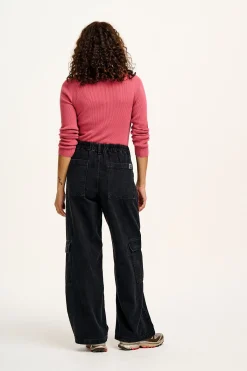 Hot Phoenix - Cargo Trousers in Black Denim All Bottoms|Jeans
